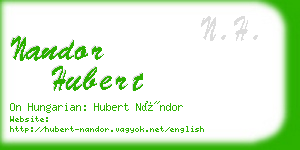 nandor hubert business card